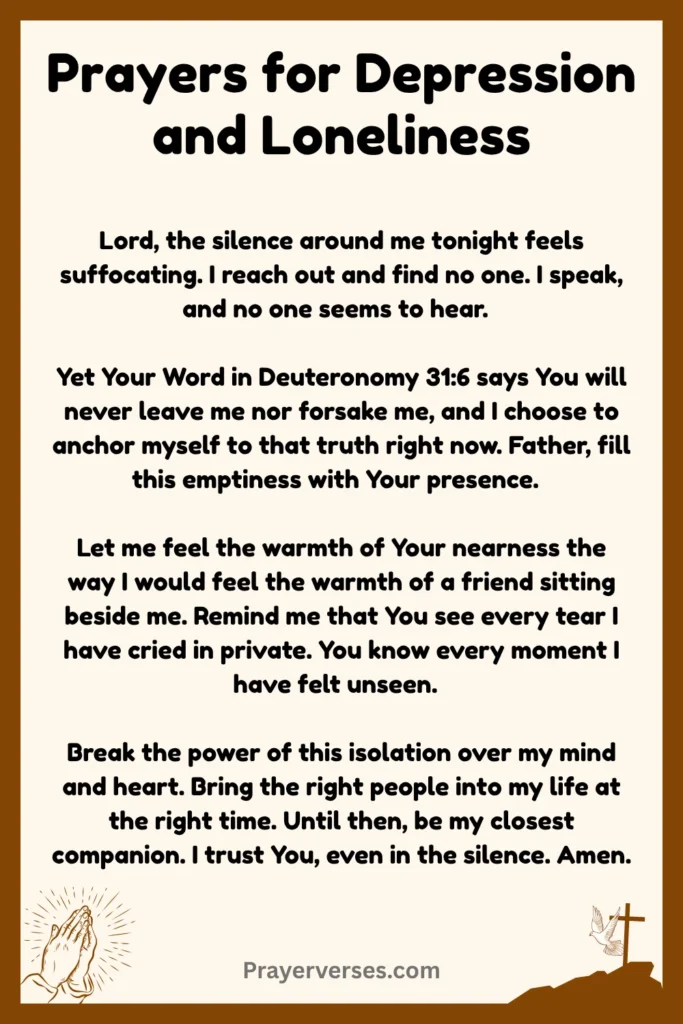 Best Scripture Prayers for Depression and Loneliness