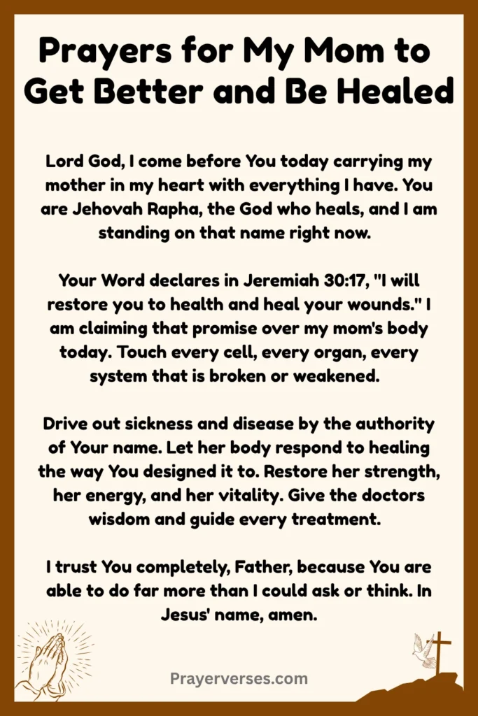 Best Scripture Prayers for My Mom to Get Better and Be Healed