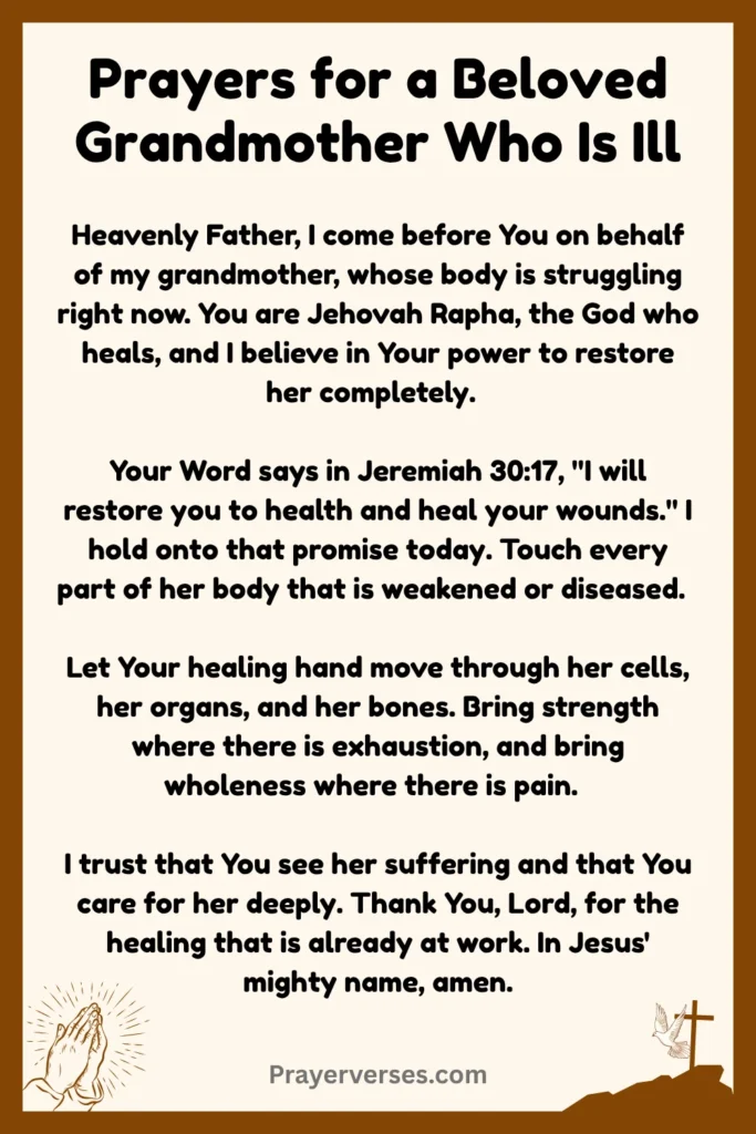 Best Scripture Prayers for a Beloved Grandmother Who Is Ill