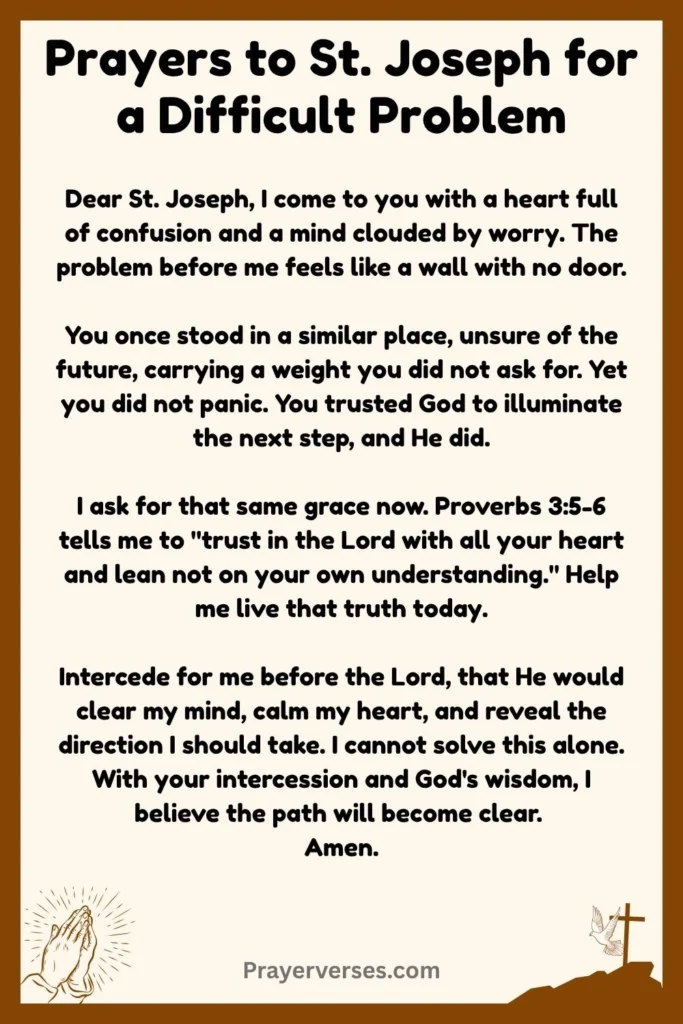 Best Scripture Prayers to St. Joseph for a Difficult Problem