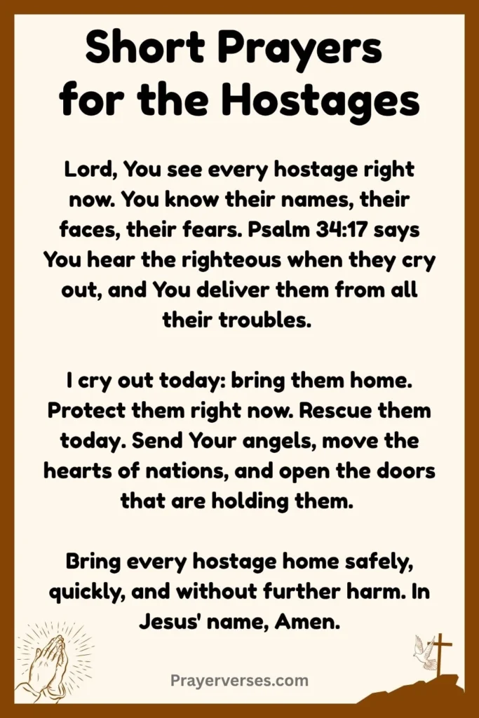 Short Prayers for the Hostages