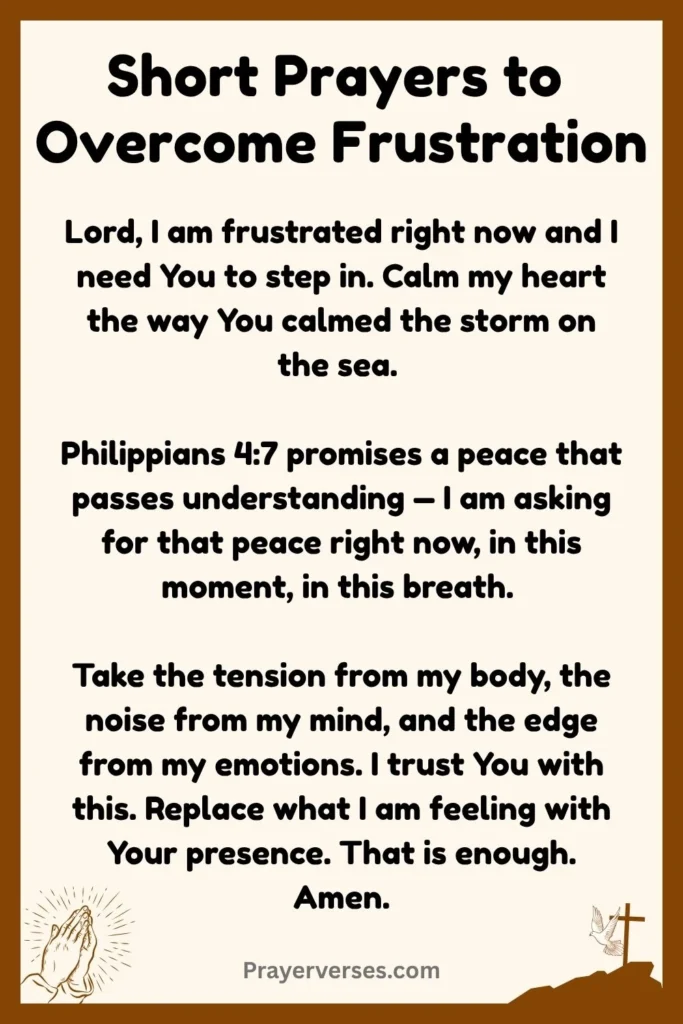 Short Prayers to Overcome Frustration