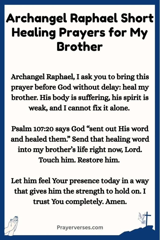 Archangel Raphael Short Healing Prayers for My Brother