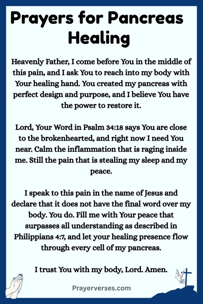 Faithful Prayers for Pancreas Healing