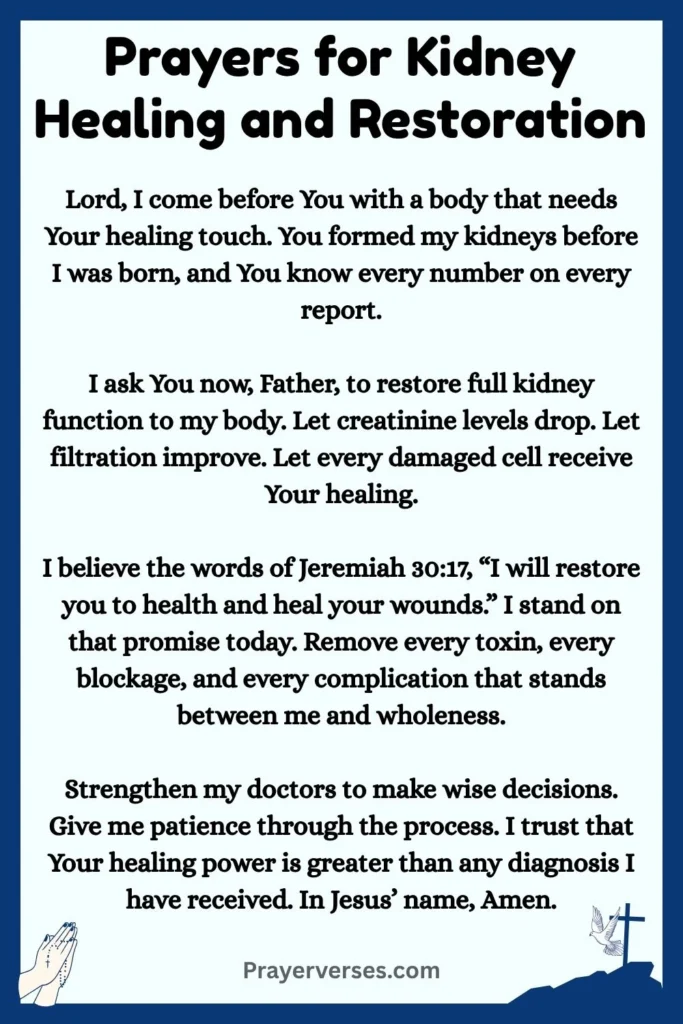 Powerful Prayers for Kidney Healing and Restoration