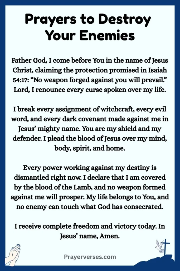 Powerful Prayers to Destroy Your Enemies