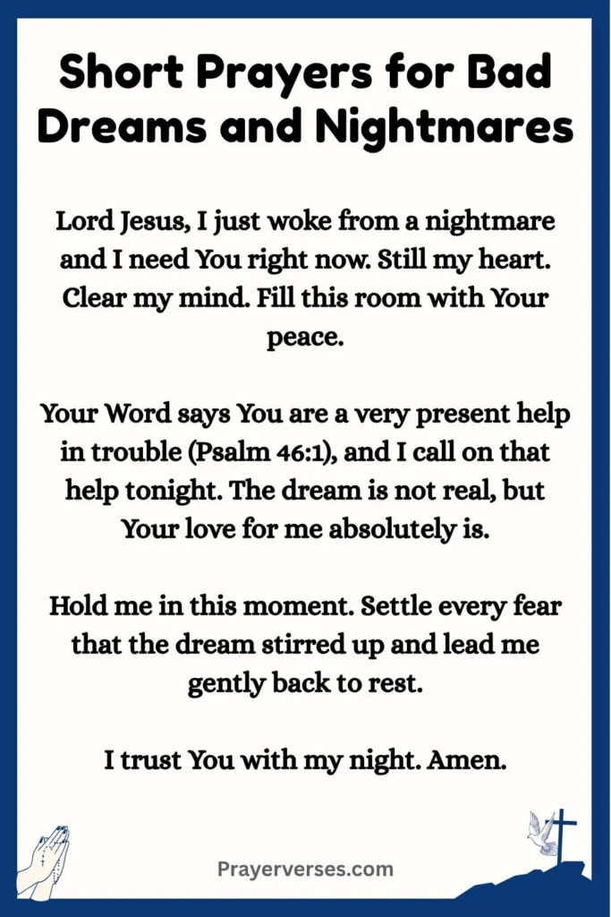 Short Prayers for Bad Dreams and Nightmares