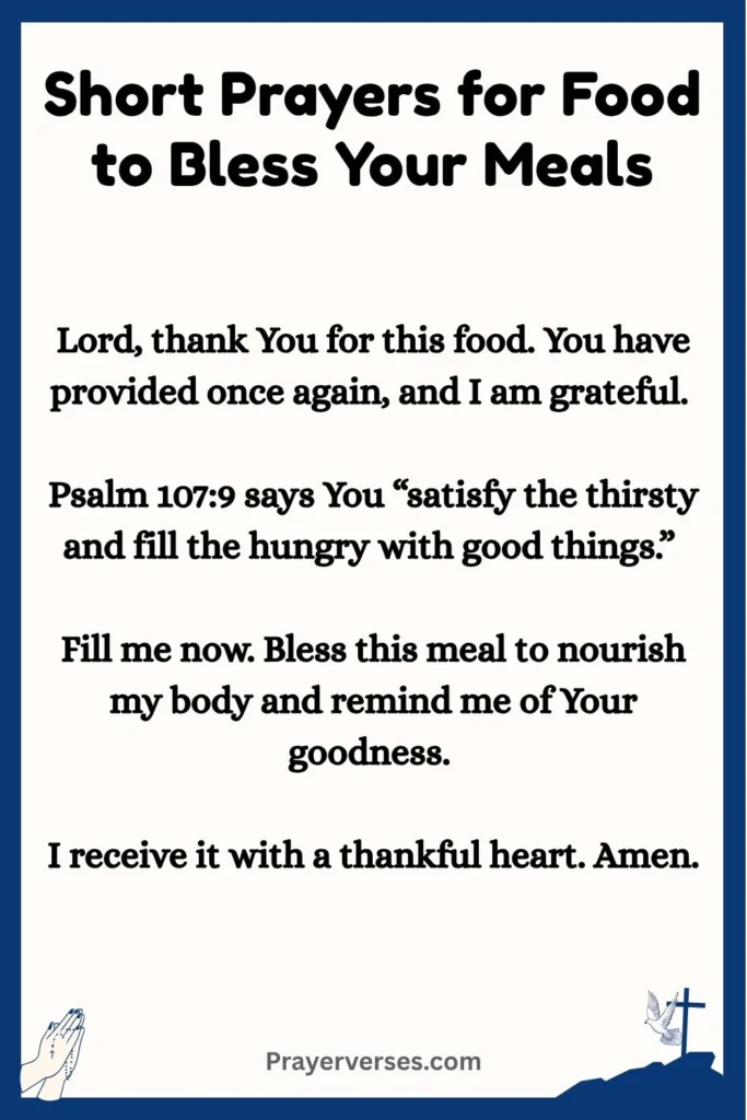 Short Prayers for Food to Bless Your Meals