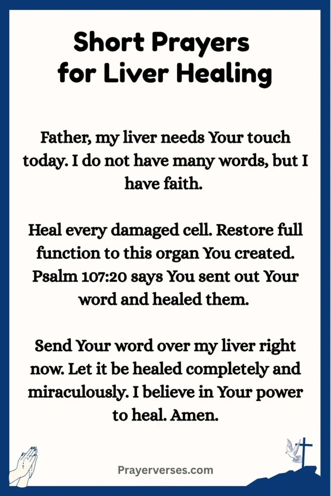 Short Prayers for Liver Healing