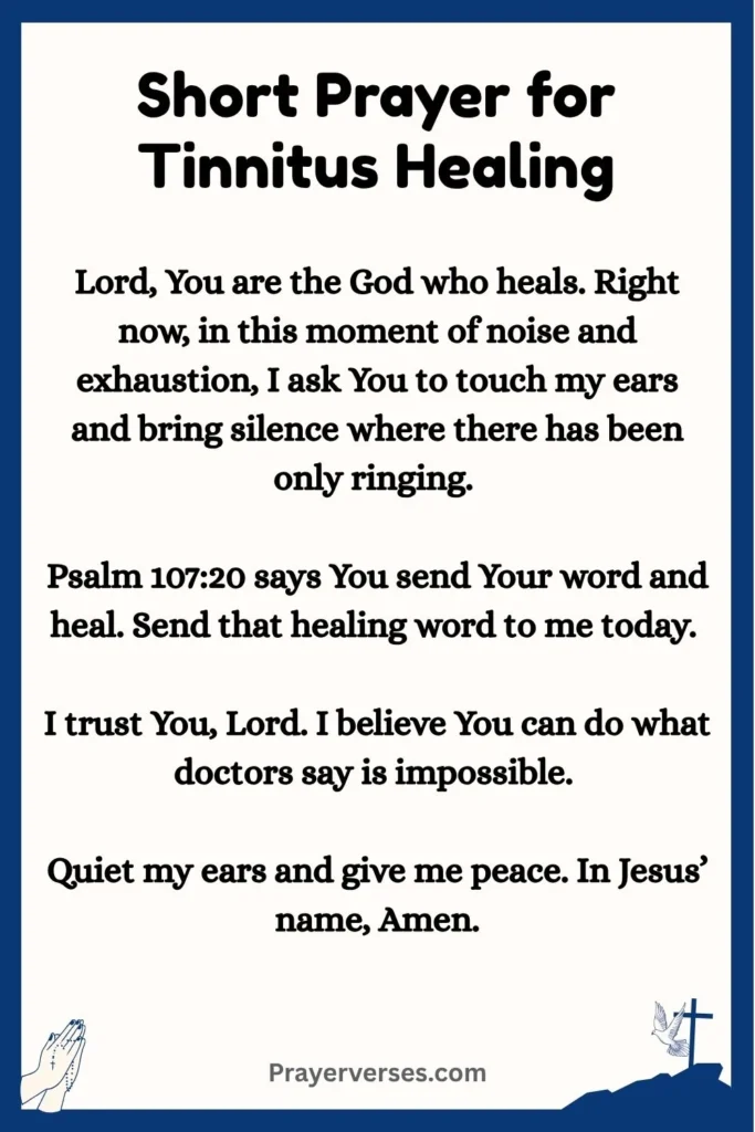 Short Prayers for Tinnitus Healing