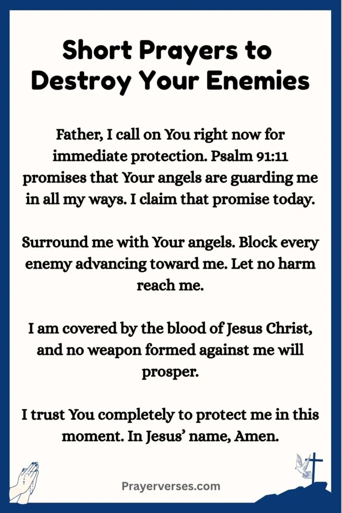 Short Prayers to Destroy Your Enemies