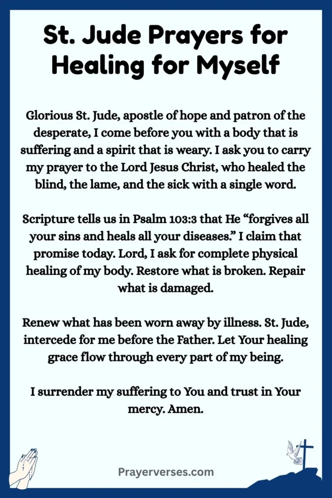 St. Jude Prayers for Healing for Myself