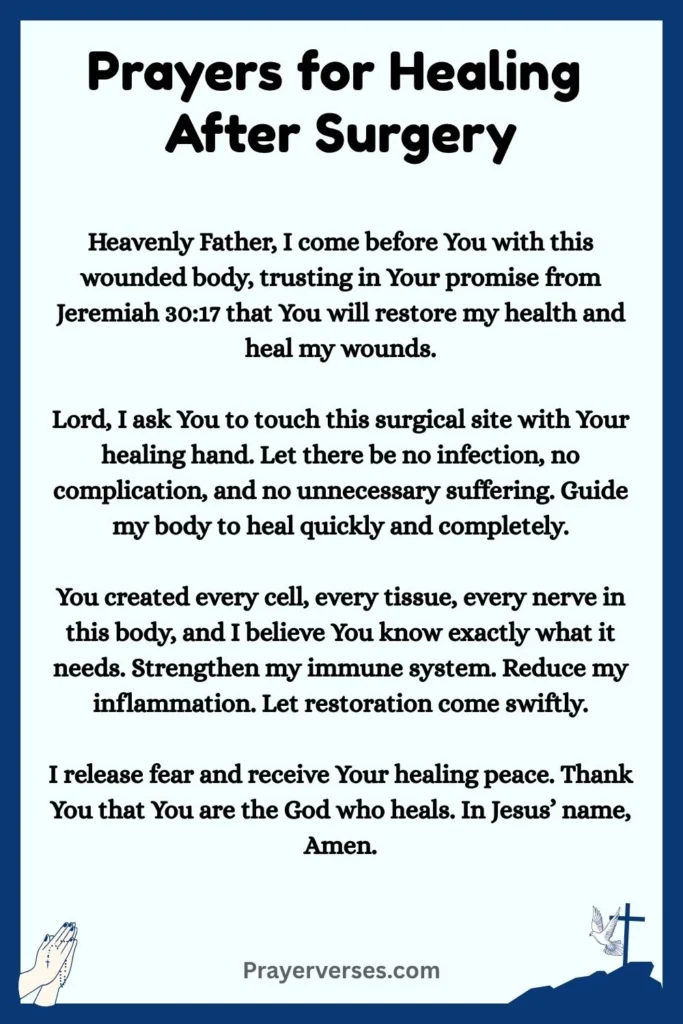Supportive Prayers for Healing After Surgery